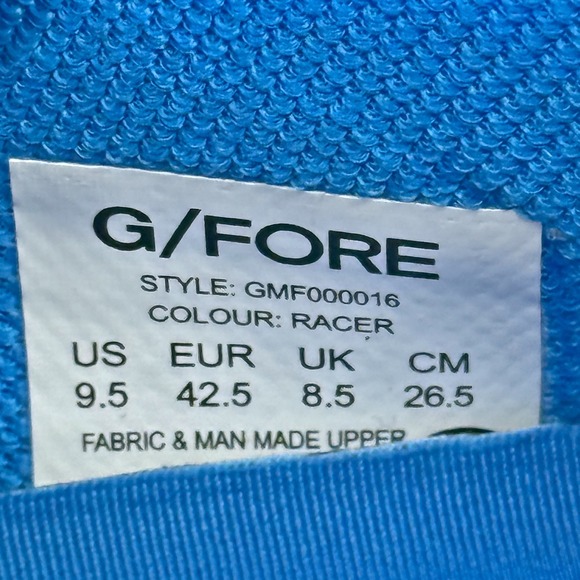 G/FORE Shoe Racer Blue Black Size 9.5 Full Drip Court QRT1 Pickleball Tennis NEW - Picture 5 of 16